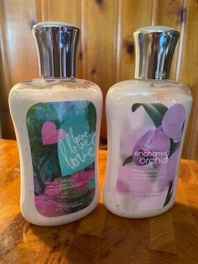 Bath & Body Works Enchanted Orchid & Love Body Lotions. New. Discontinued. Rare